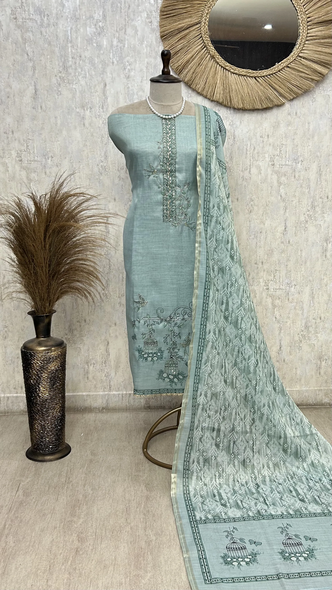 Timeless Woven Elegance Unstitched Suit