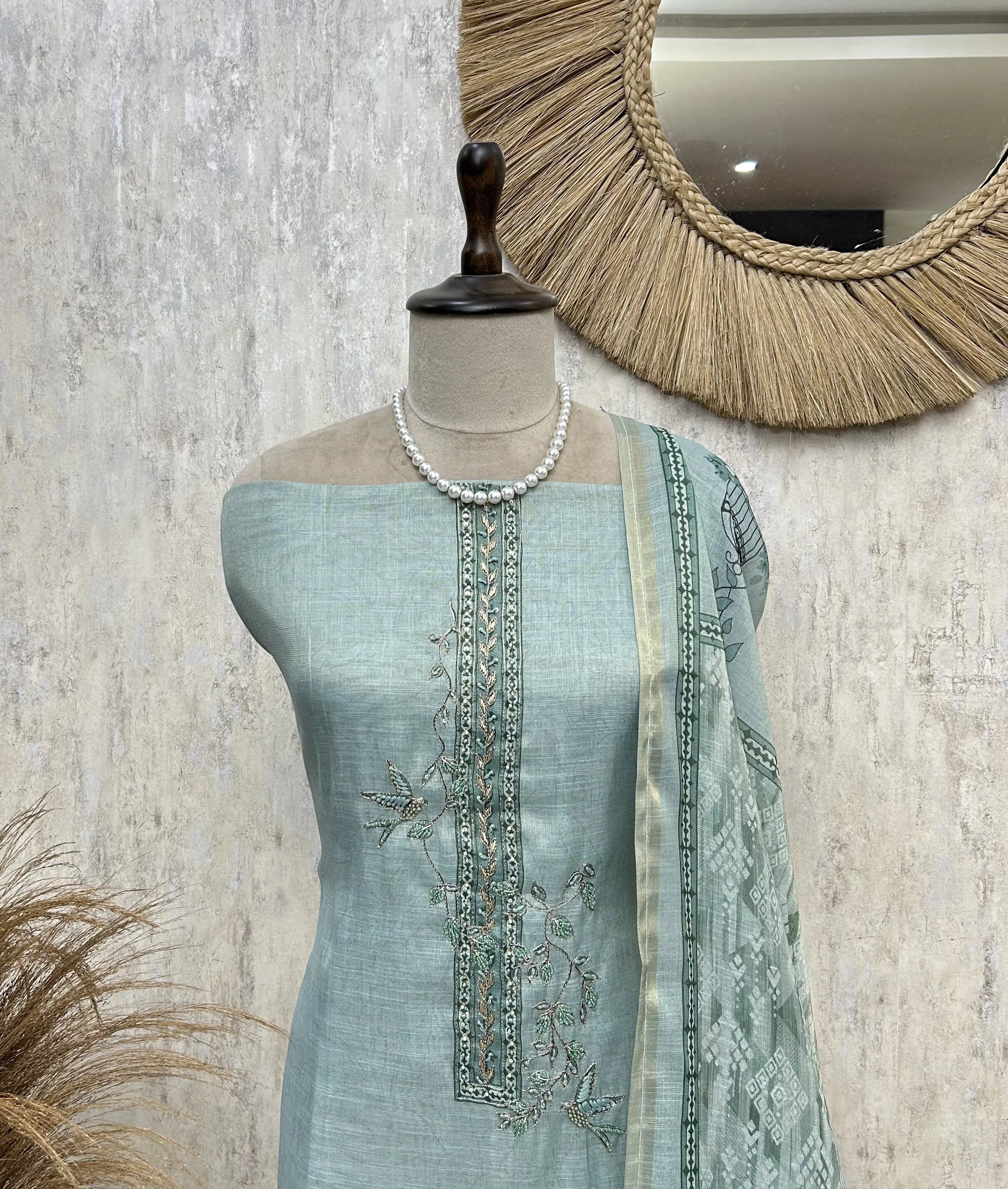 Timeless Woven Elegance Unstitched Suit