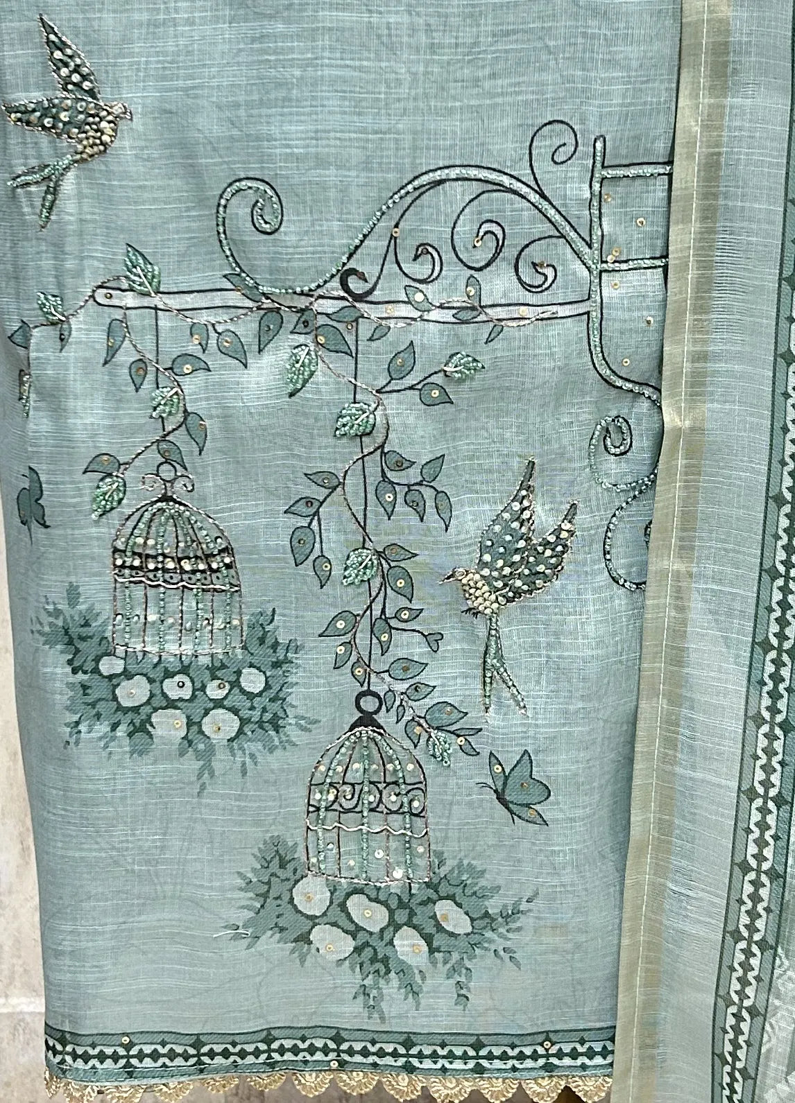 Timeless Woven Elegance Unstitched Suit