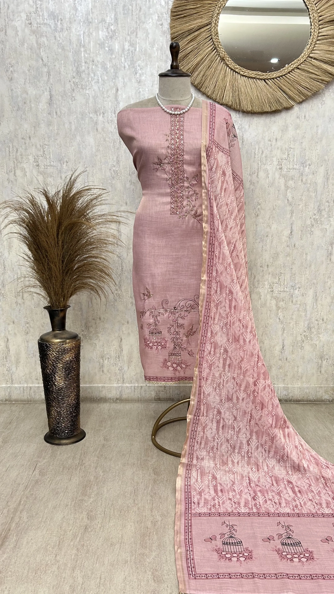 Timeless Woven Elegance Unstitched Suit
