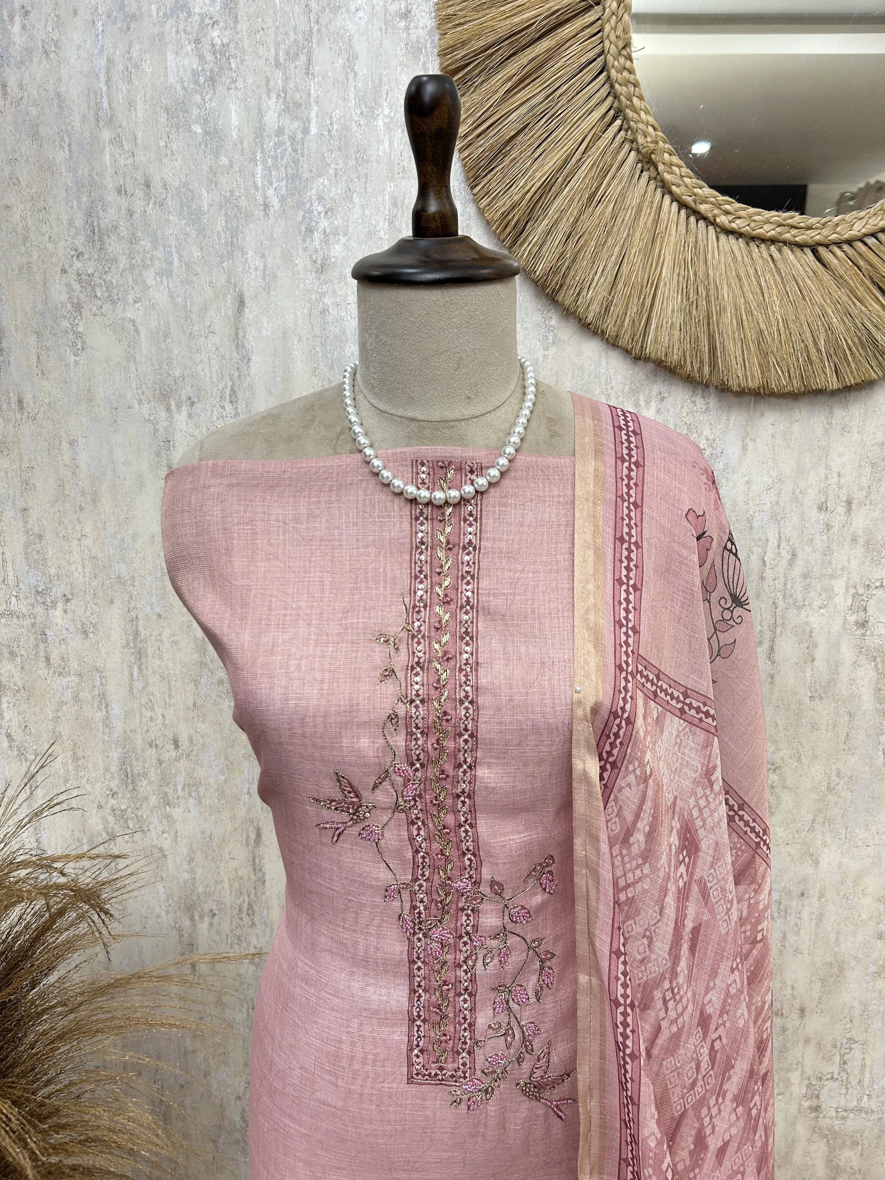 Timeless Woven Elegance Unstitched Suit