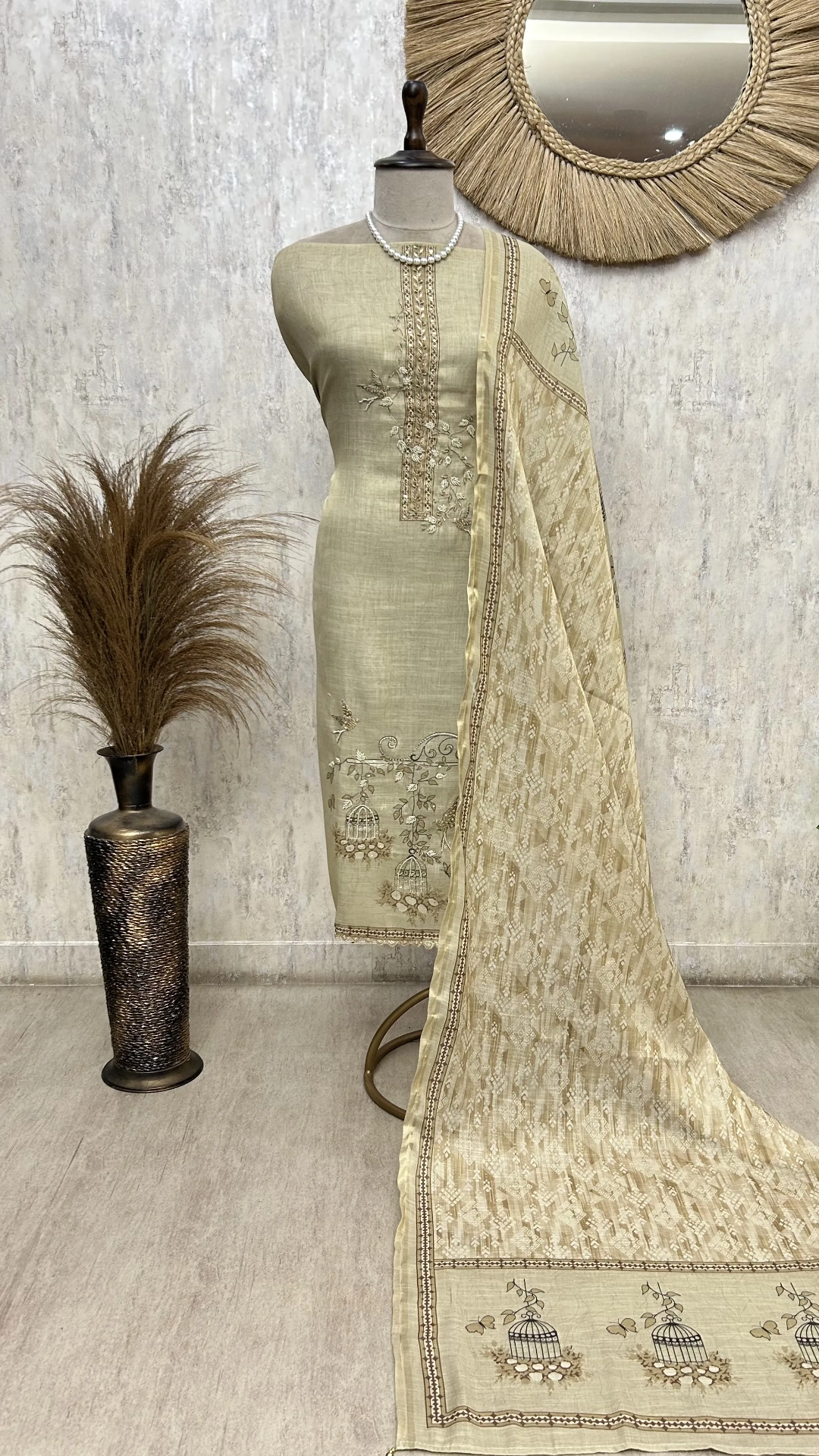 Timeless Woven Elegance Unstitched Suit