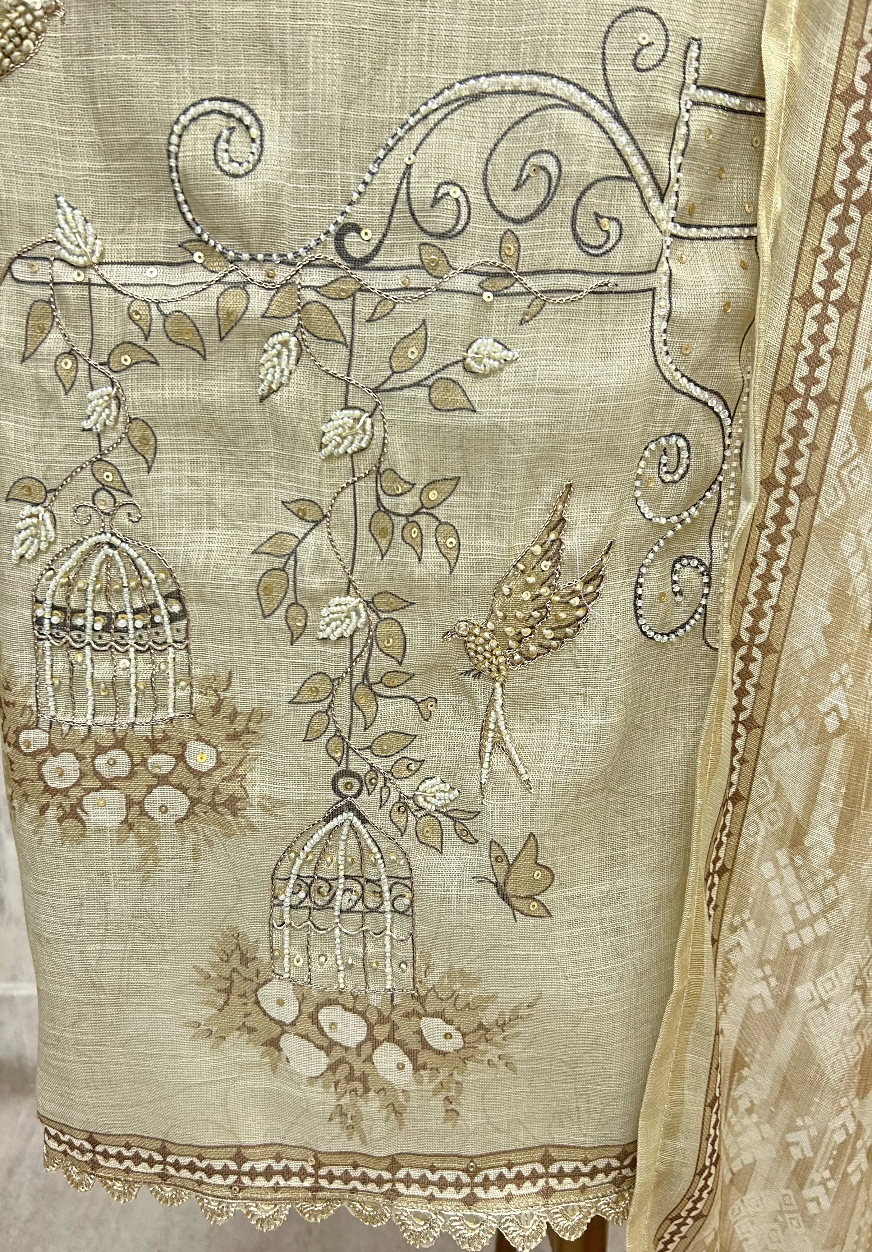 Timeless Woven Elegance Unstitched Suit