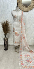 Blooming Pastel Elegance Unstitched Suit