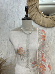Blooming Pastel Elegance Unstitched Suit