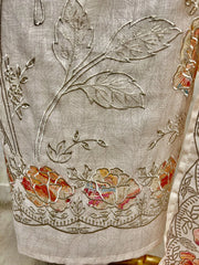 Blooming Pastel Elegance Unstitched Suit