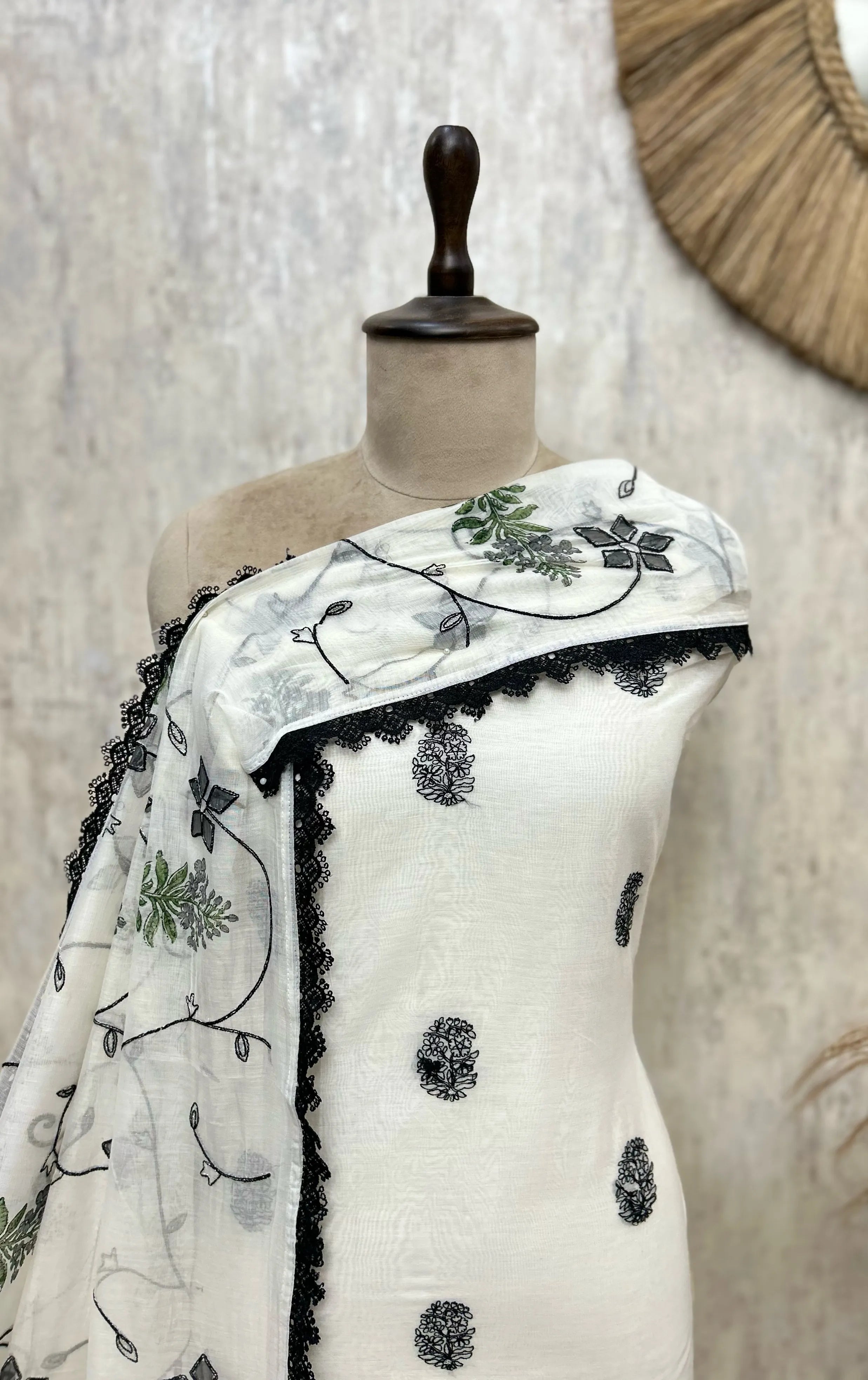 Whisper Mul Chanderi Unstitched Suits