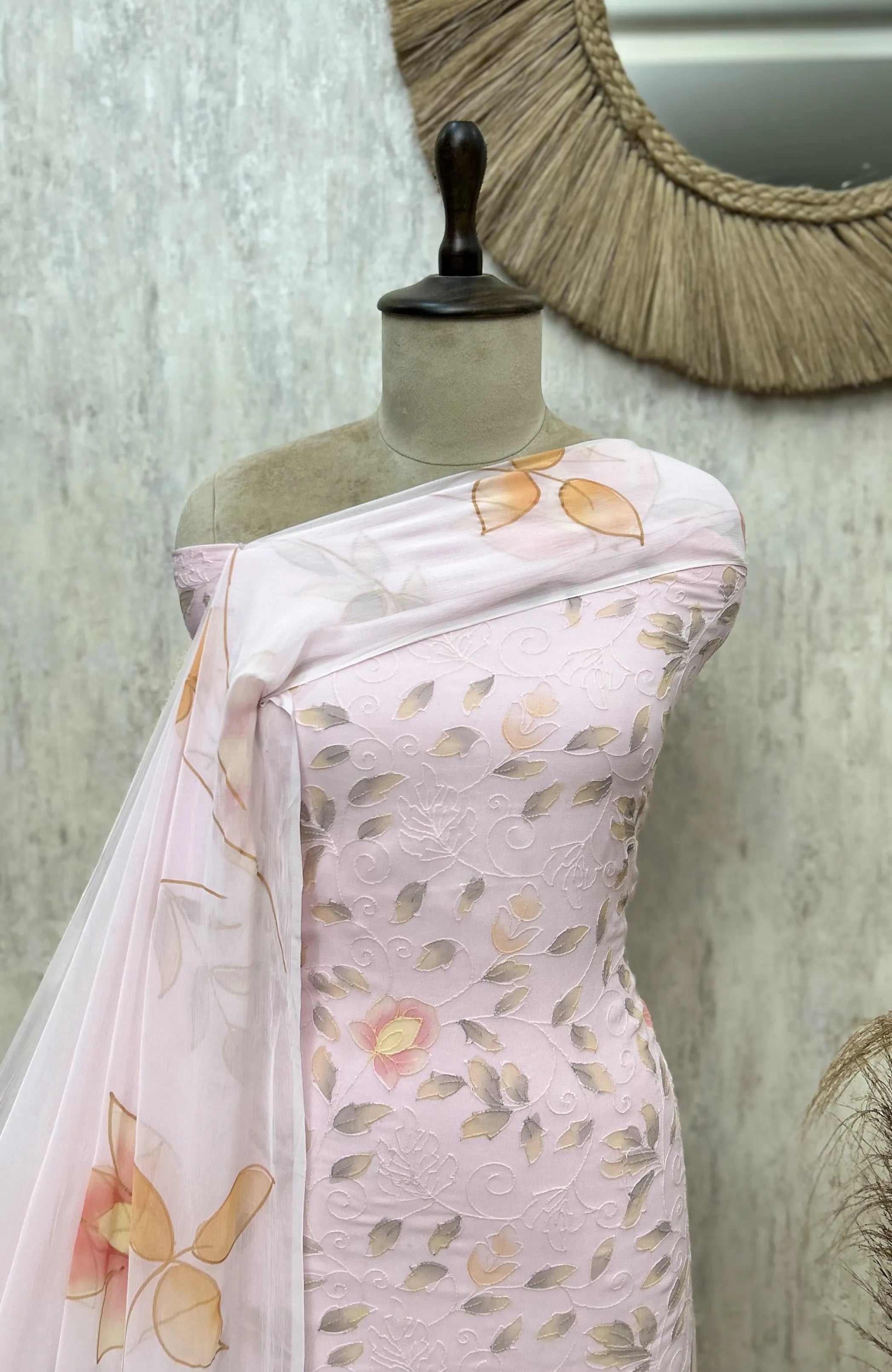 Floral Veil Symphony Georgette Unstitched Suits