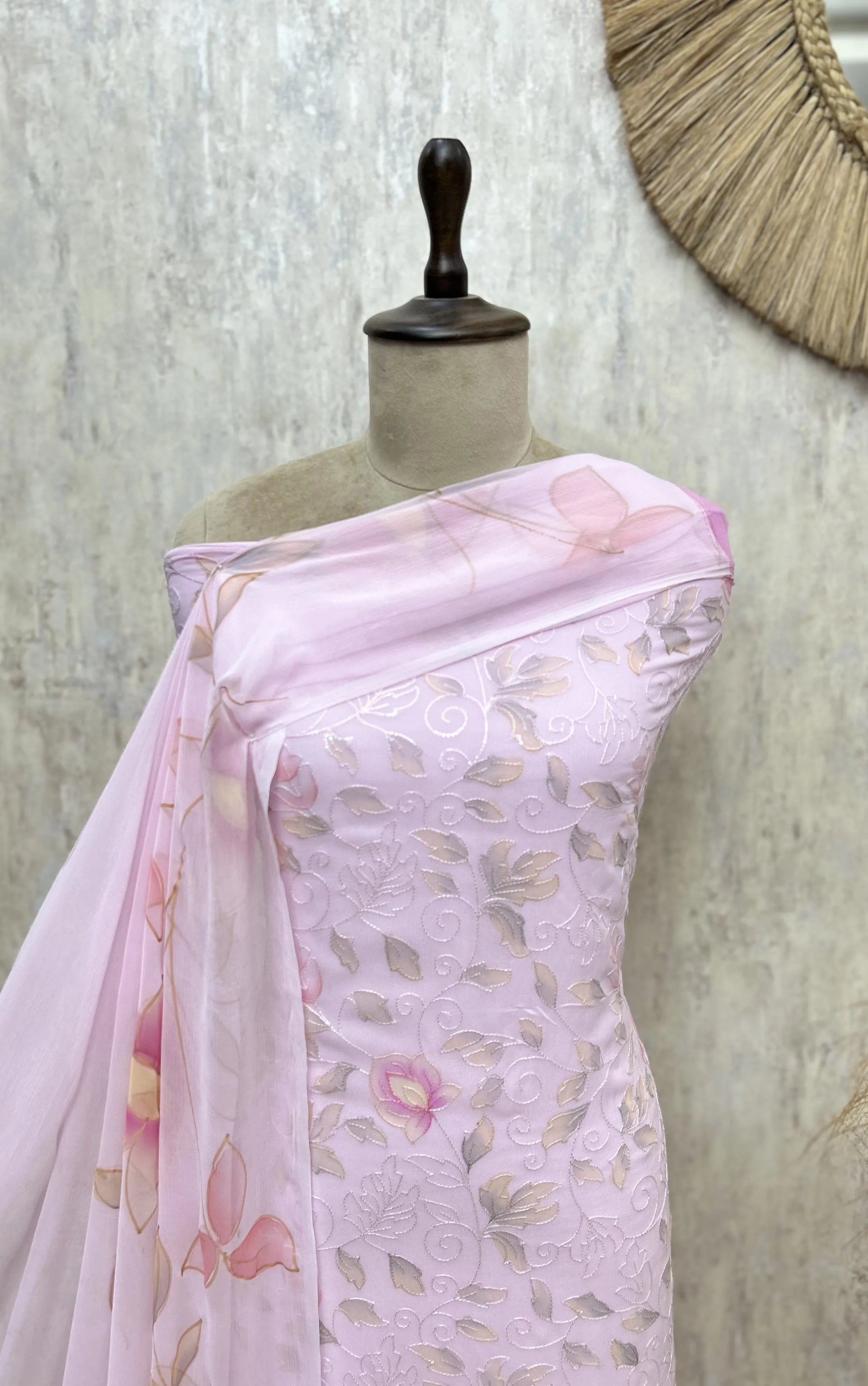Floral Veil Symphony Georgette Unstitched Suits