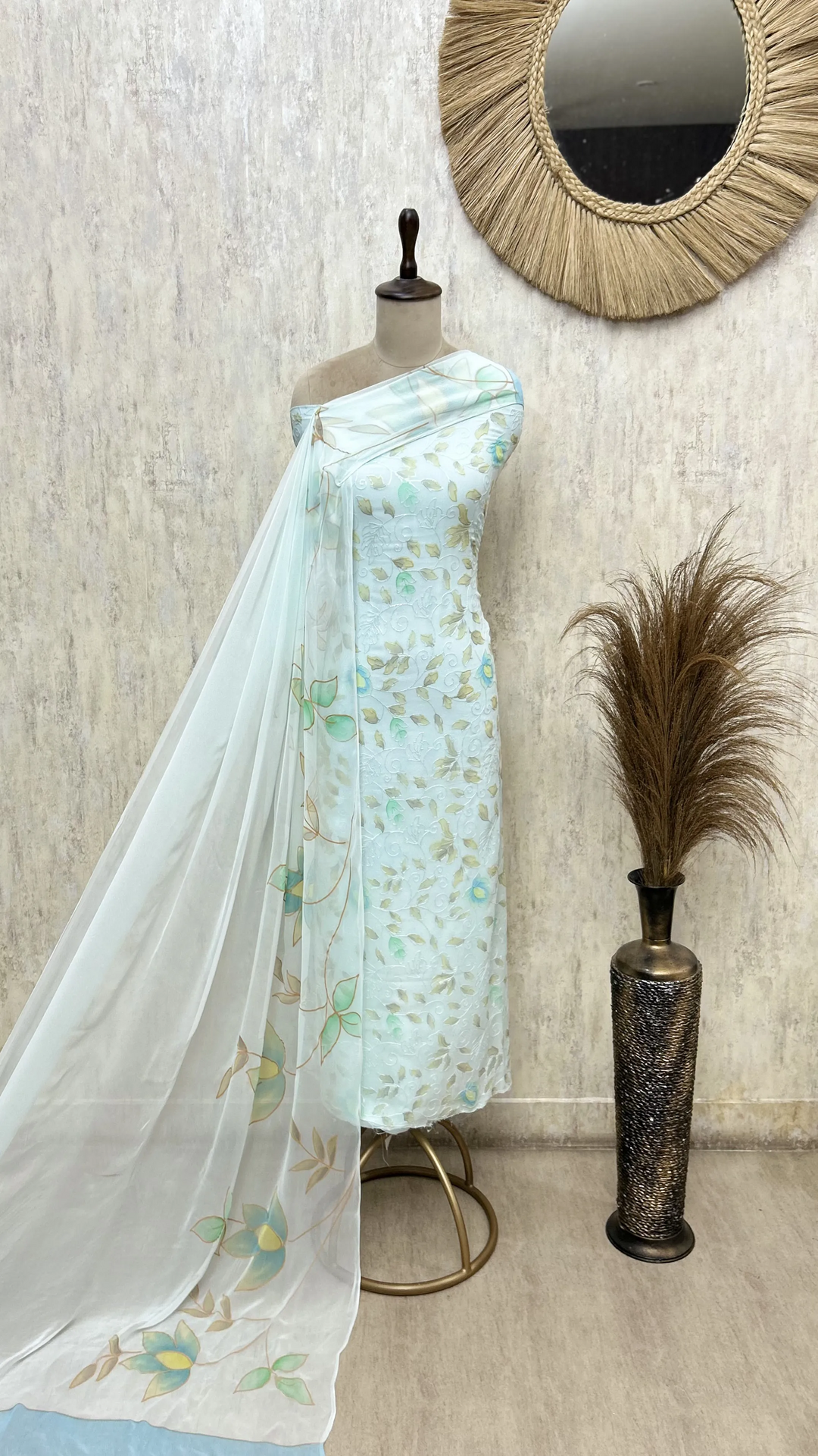 Floral Veil Symphony Georgette Unstitched Suits