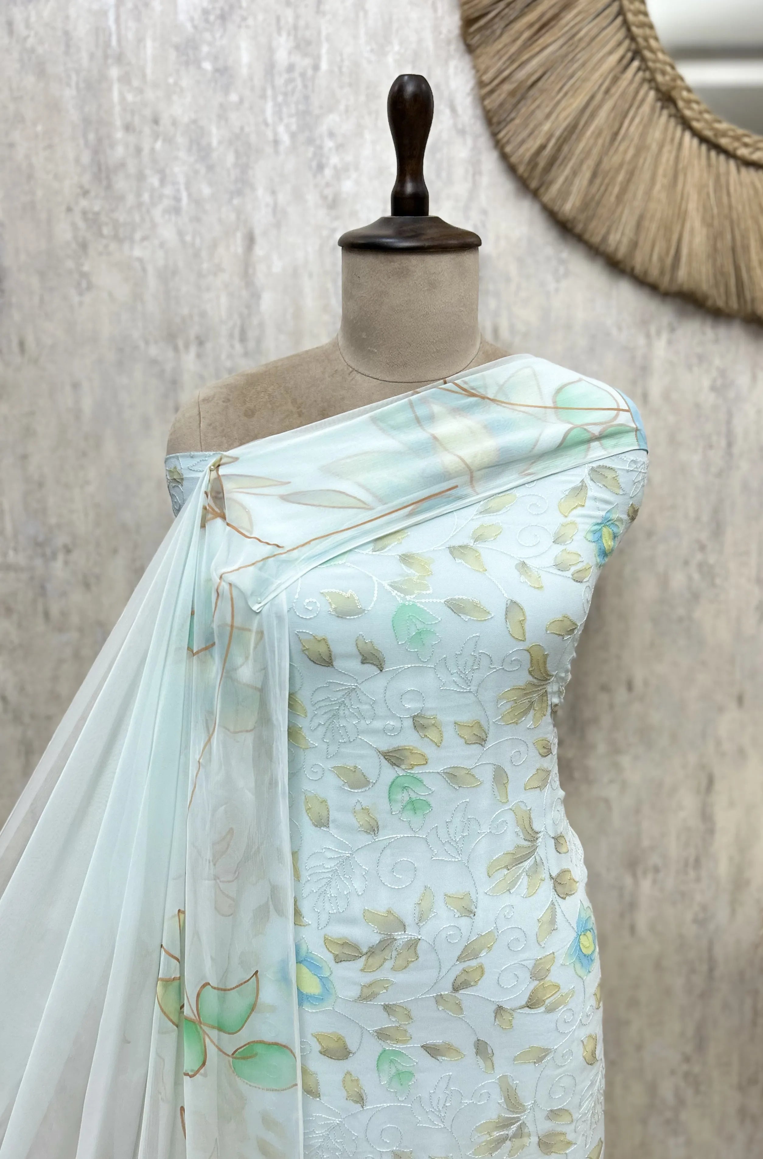 Floral Veil Symphony Georgette Unstitched Suits