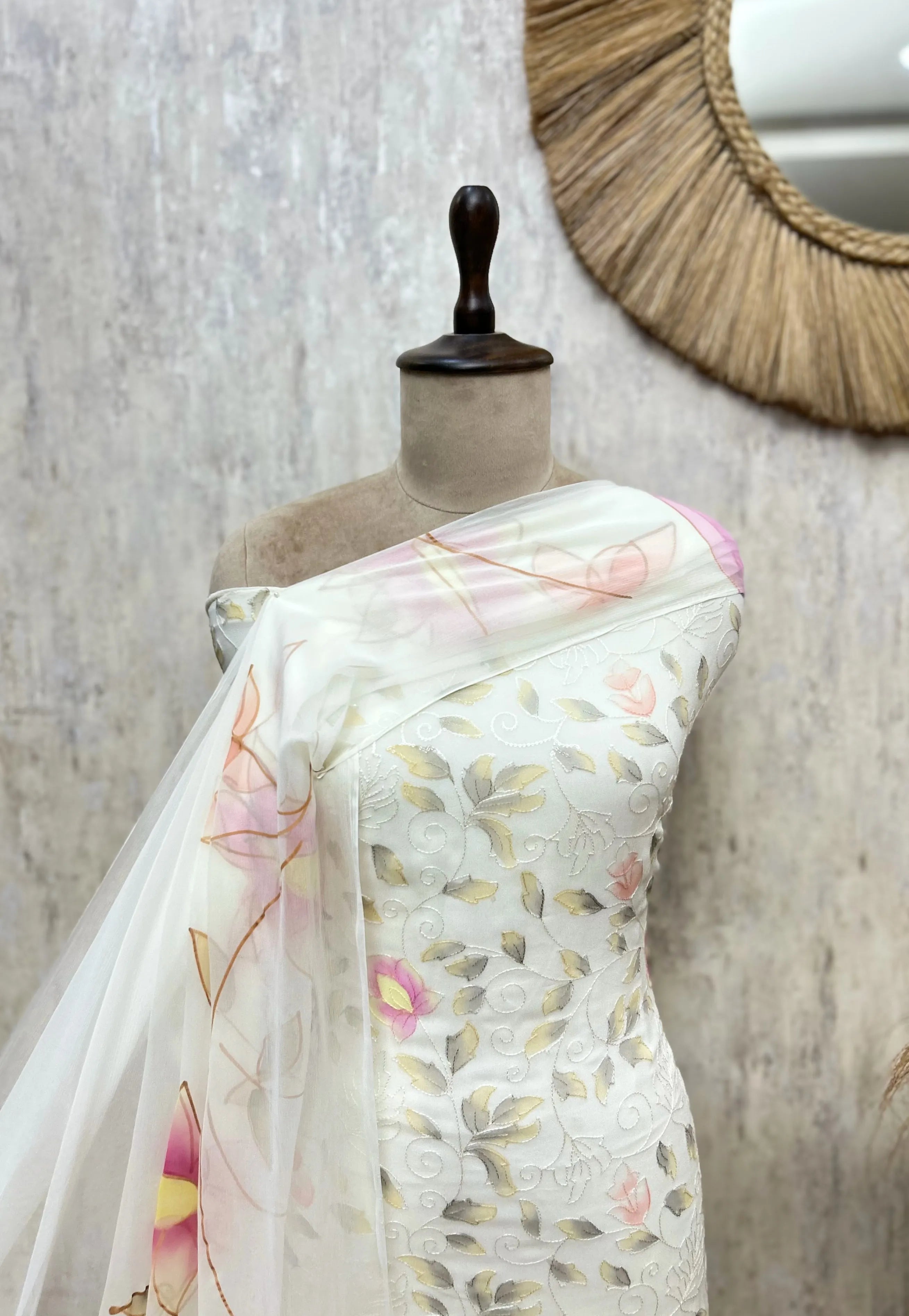 Floral Veil Symphony Georgette Unstitched Suits