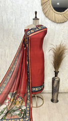 Artisanal Hand-Printed Maheshwari Cotton Unstitched Suits