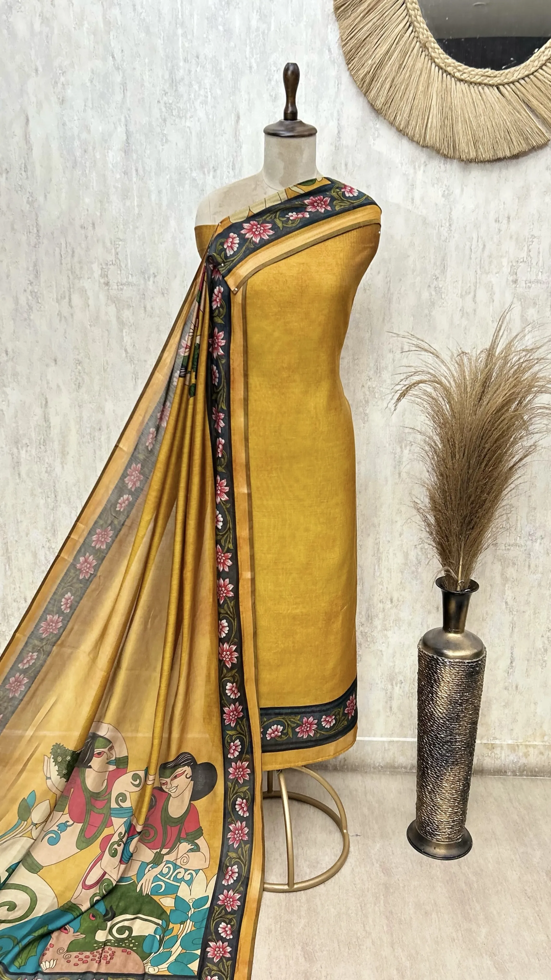 Artisanal Hand-Printed Maheshwari Cotton Unstitched Suits
