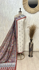 Elegant Maheshwari Hand-Block Printed Unstitched Suits