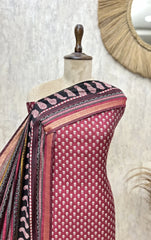 Floral Print Maheshwari Cotton Unstitched Suits