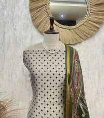 Elegant Kalamkari Drape Unstitched Suit