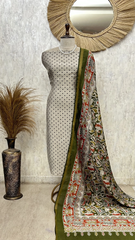 Elegant Kalamkari Drape Unstitched Suit