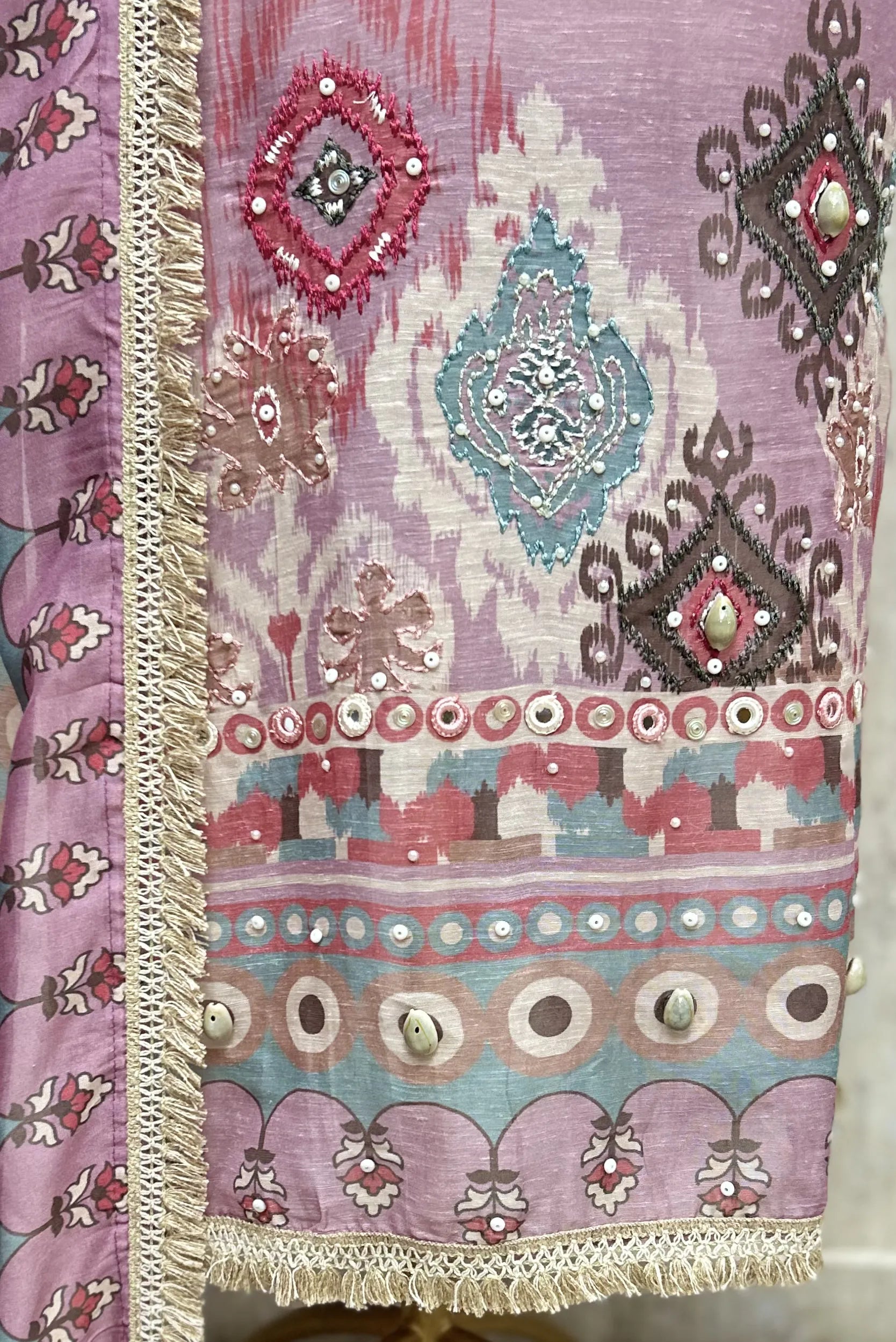 Elegant Celestial Weave Maheshwari Unstitched Suits