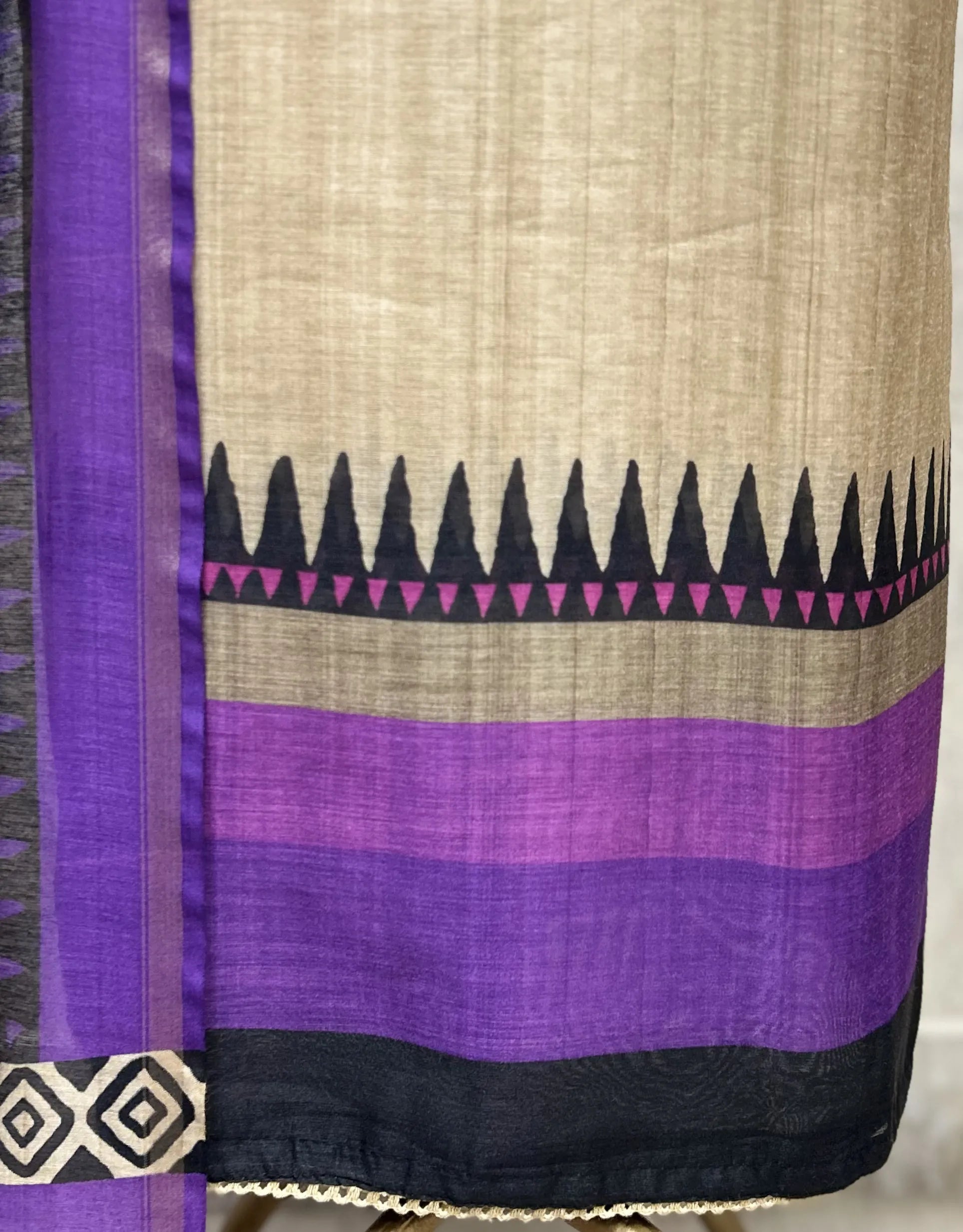 Tribal Weave Tussar Unstitched Suit