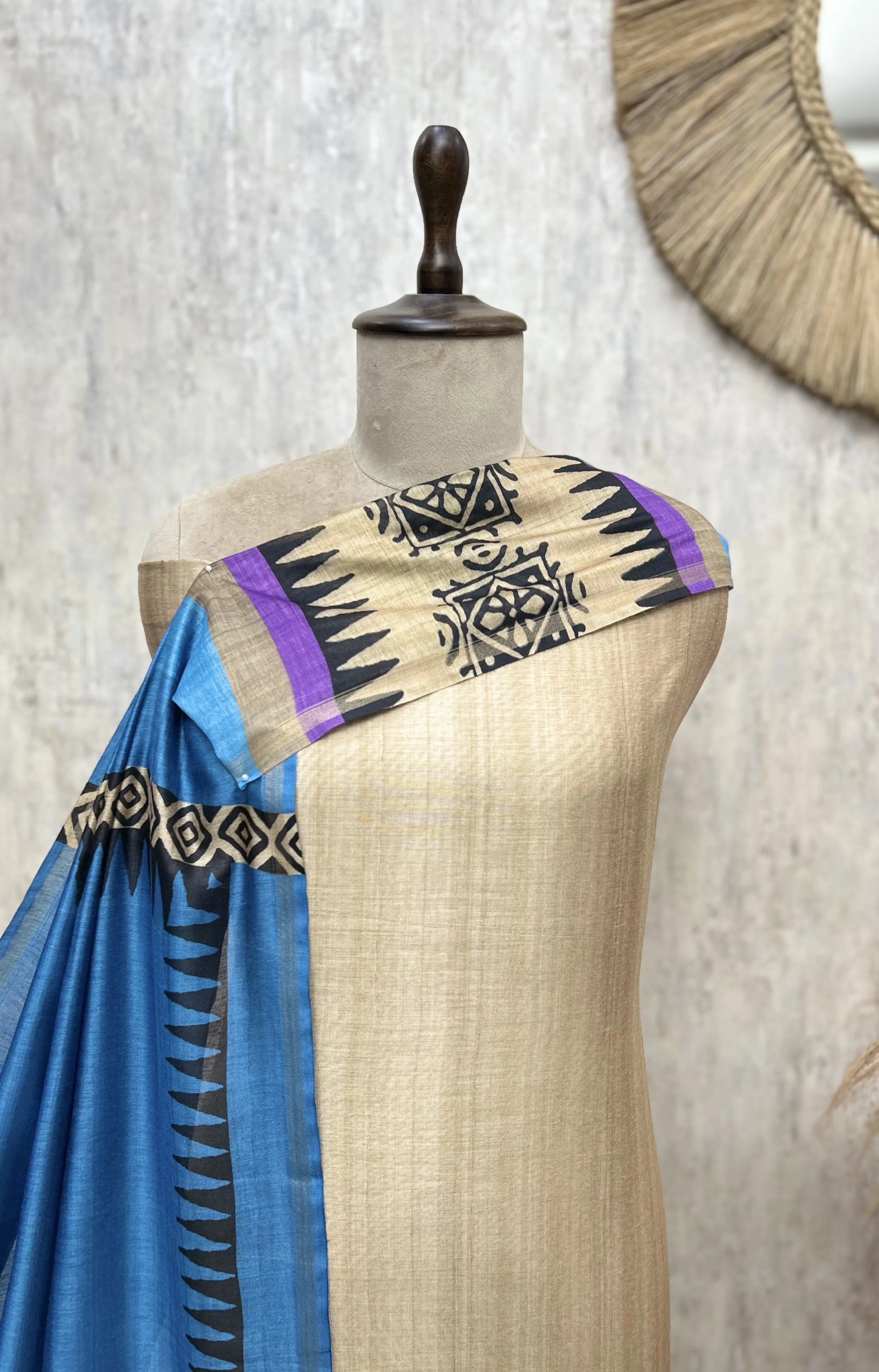Tribal Weave Tussar Unstitched Suit