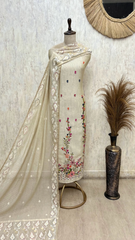 Floral Heirloom Jamdani Unstitched Suits