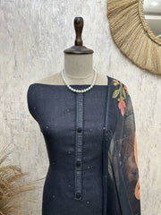 Black Elegant Unstitched Suit