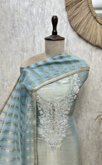 Sophisticated Tissue Threadwork Unstitched Suits