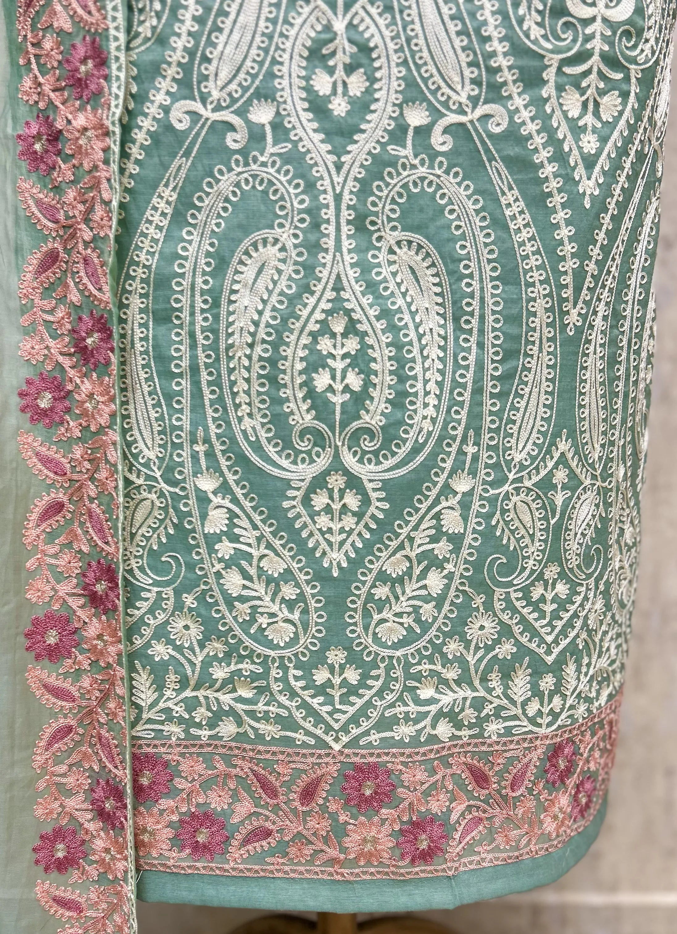 Ethereal Mul Chanderi Unstitched Suit