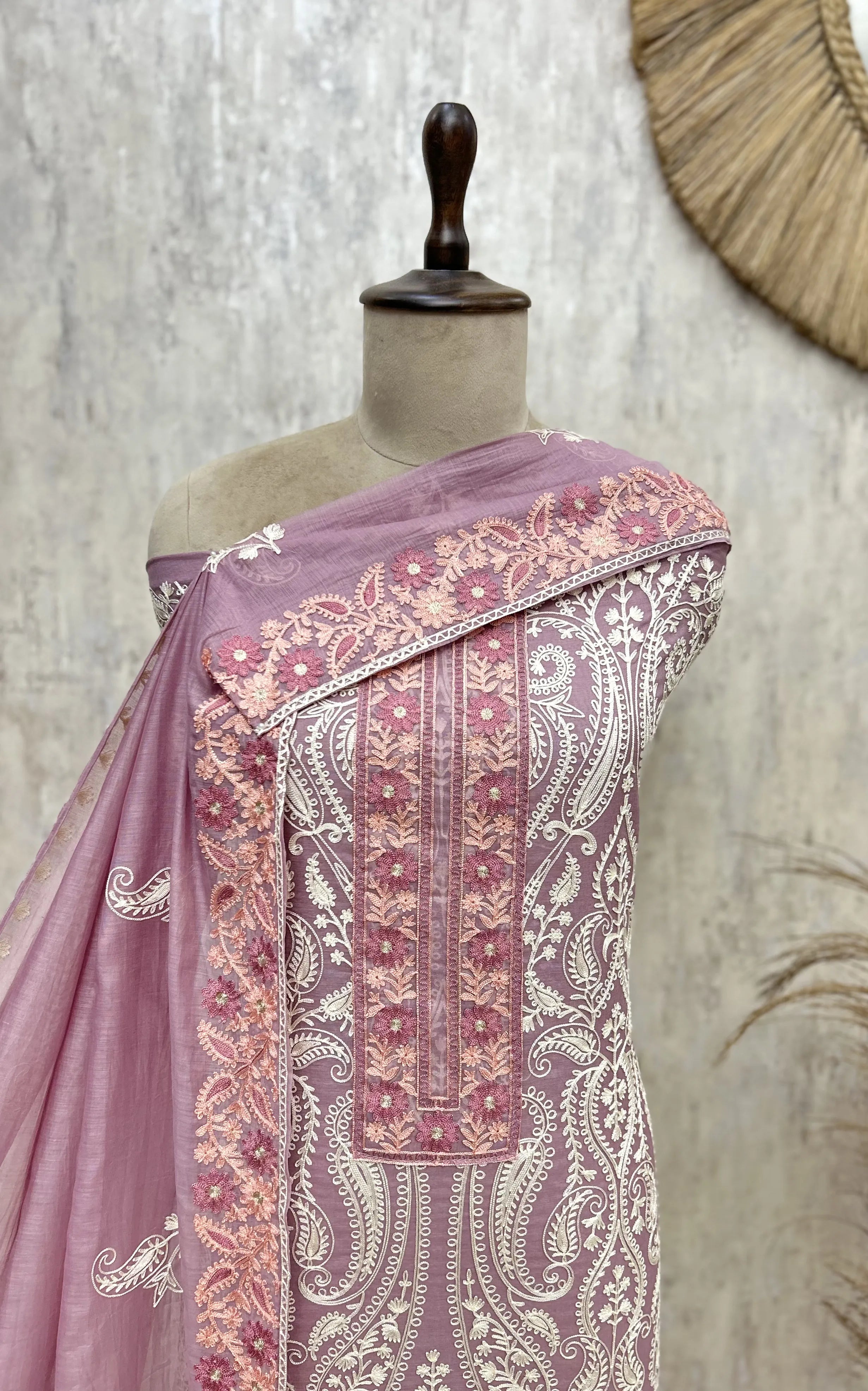 Ethereal Mul Chanderi Unstitched Suit