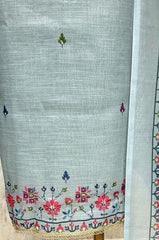 Birdsong Floral Elegance Linen Unstitched Suit