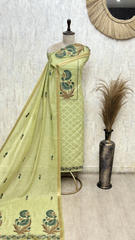 Meadow Loom Jamdani Linen Unstitched Suit