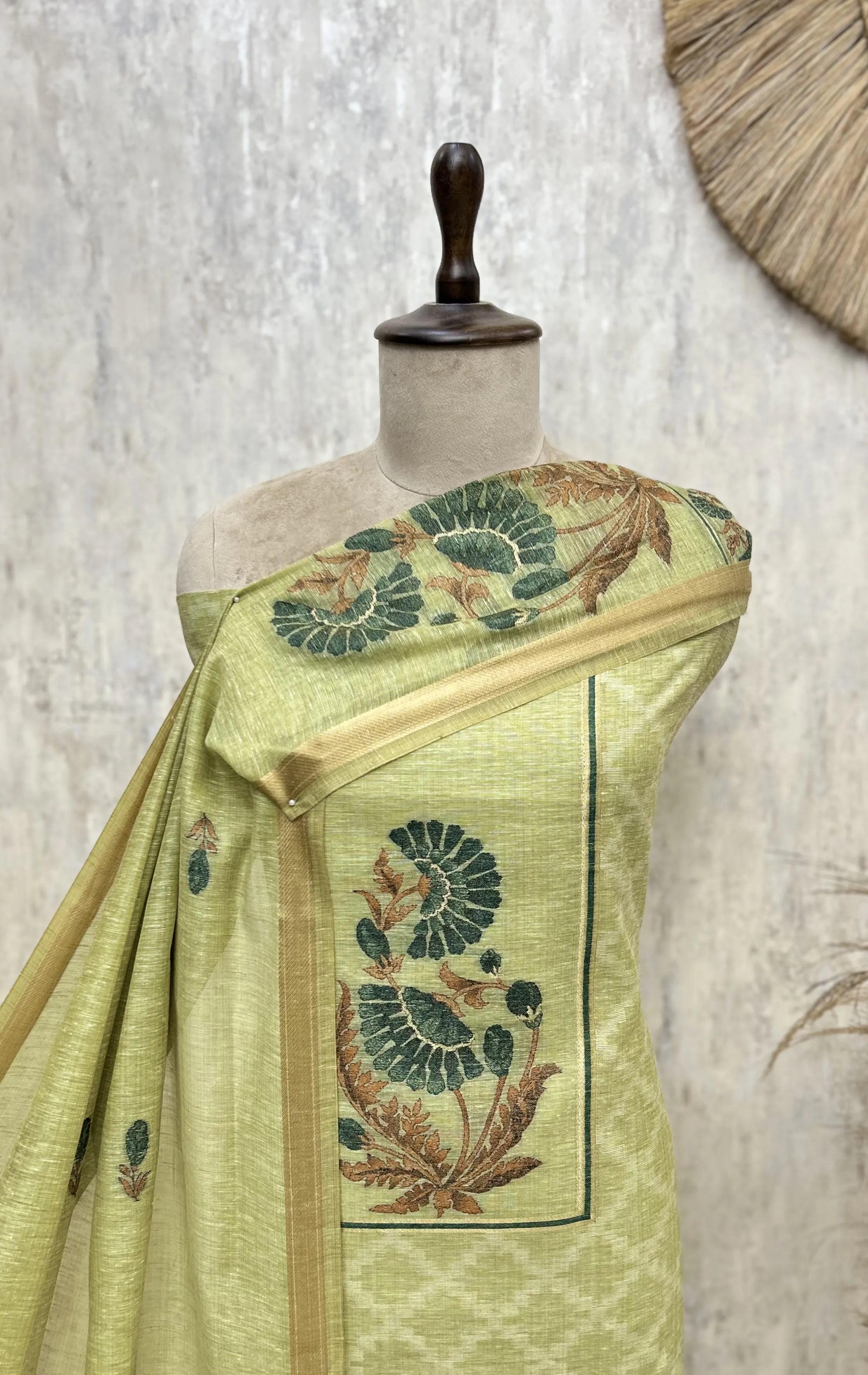 Meadow Loom Jamdani Linen Unstitched Suit