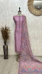 Blossom Charm Ensemble Maheshwari Unstitched Suit