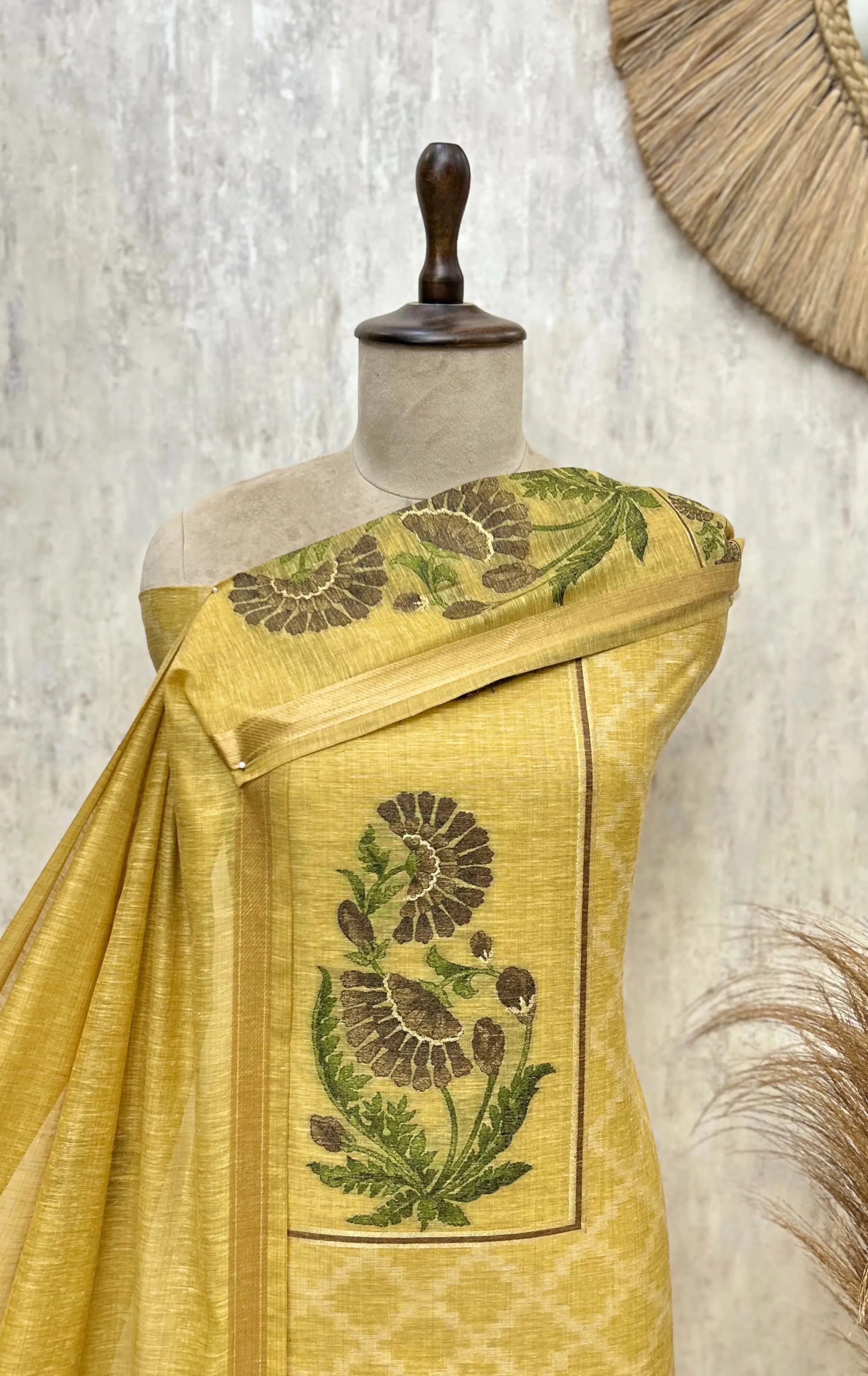 Meadow Loom Jamdani Linen Unstitched Suit
