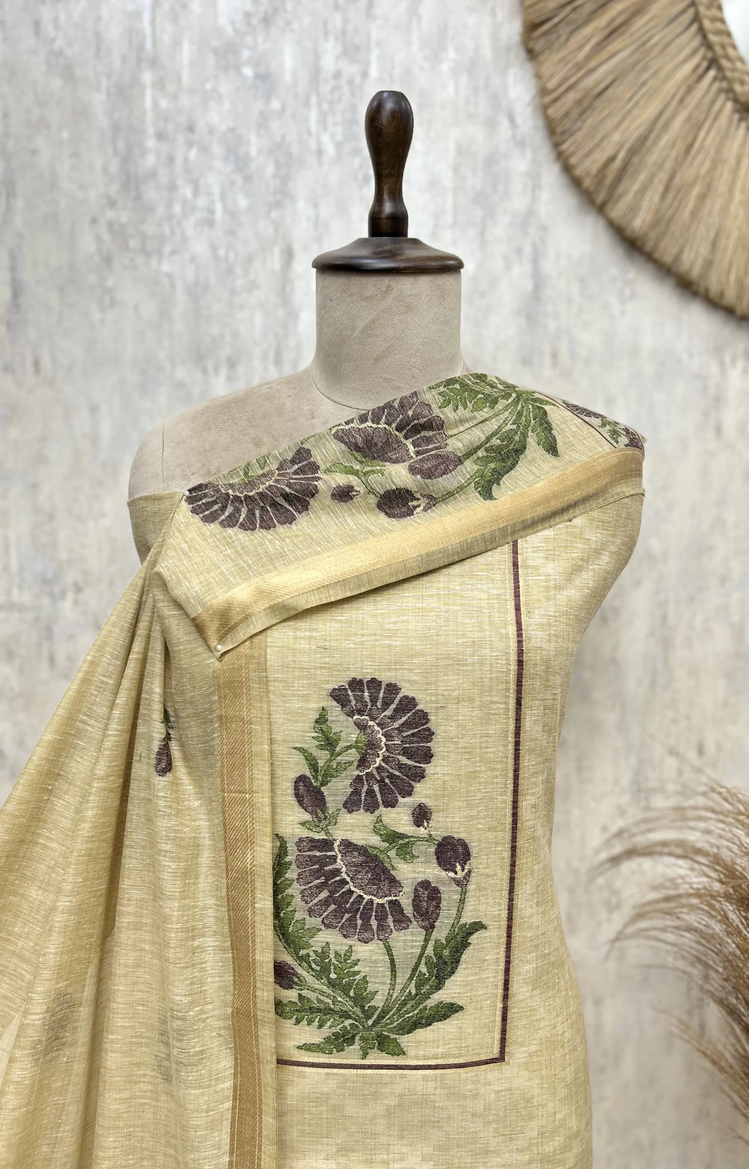 Meadow Loom Jamdani Linen Unstitched Suit