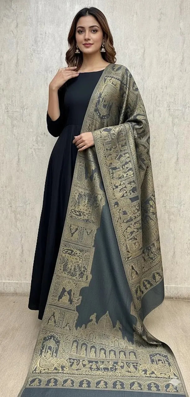 Reversible Moonlight Unisex Stoles With Curated Box Packaging