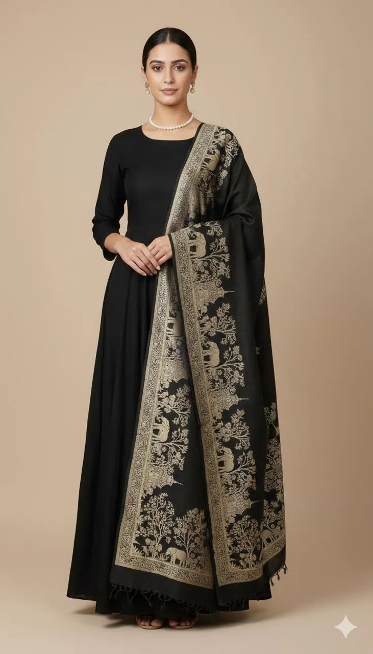Reversible Moonlight Unisex Stoles With Curated Box Packaging