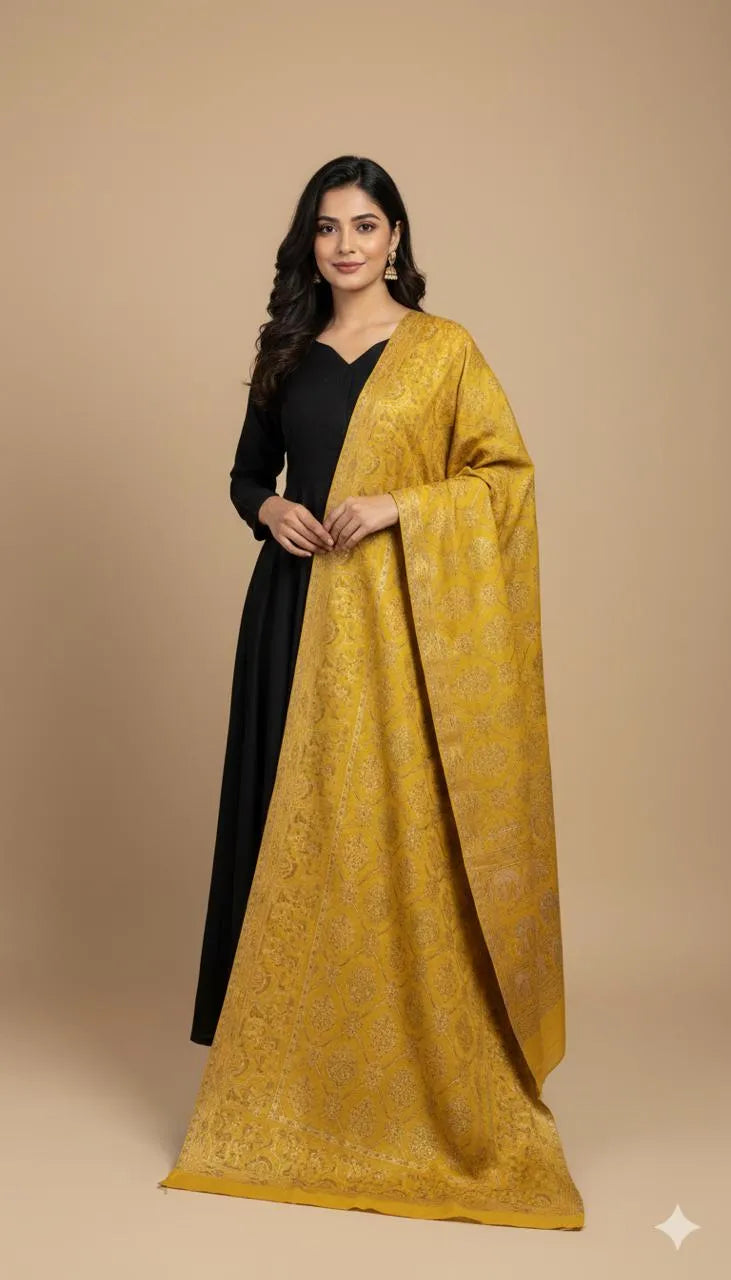Non Reversible Pashmina Unisex Stole With Curated Box Packaging