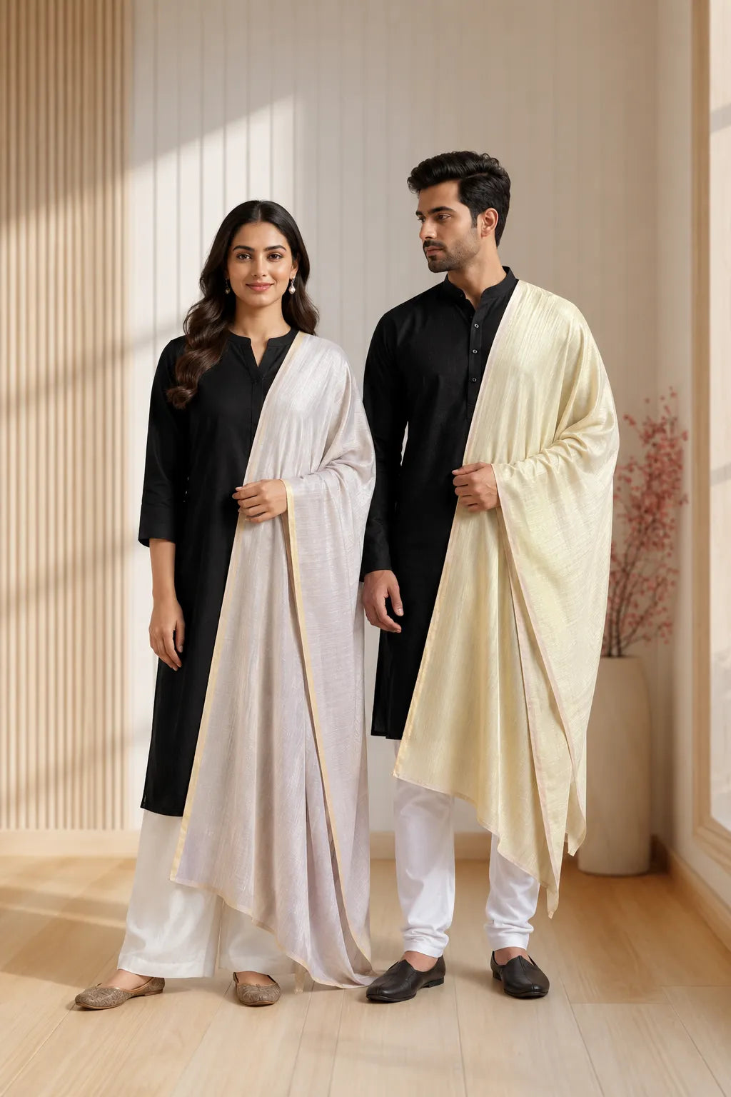 Reversible Moonlight Unisex Stoles With Curated Box Packaging