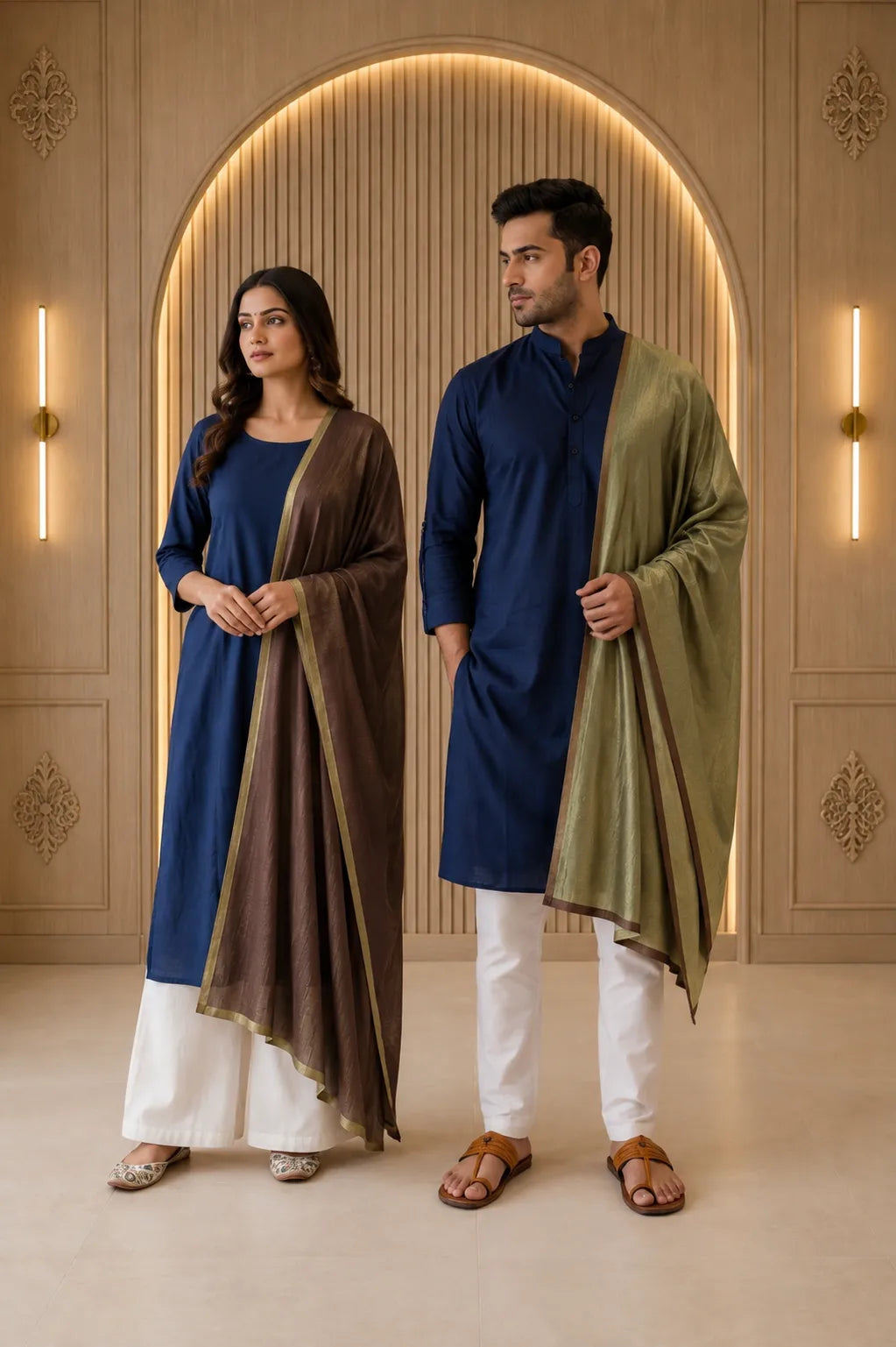 Reversible Moonlight Unisex Stoles With Curated Box Packaging
