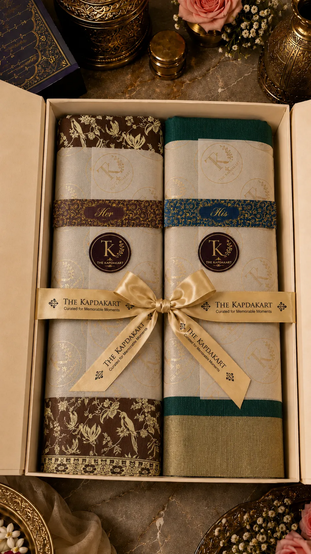 The Kapdakart His & Her Collection Of Semi Pashmina Stole with Premium Box Packaging