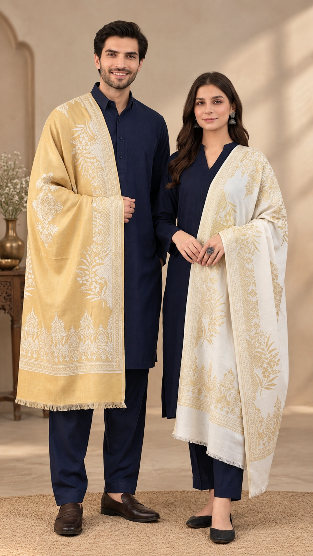 Reversible Fine wool Unisex Stole - Pack of 1 With Premium  Curated Box Packaging