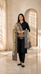 Non Reversible Semi Pashmina Unisex Shawls - Pack of 1 With Premium  Curated Box Packaging