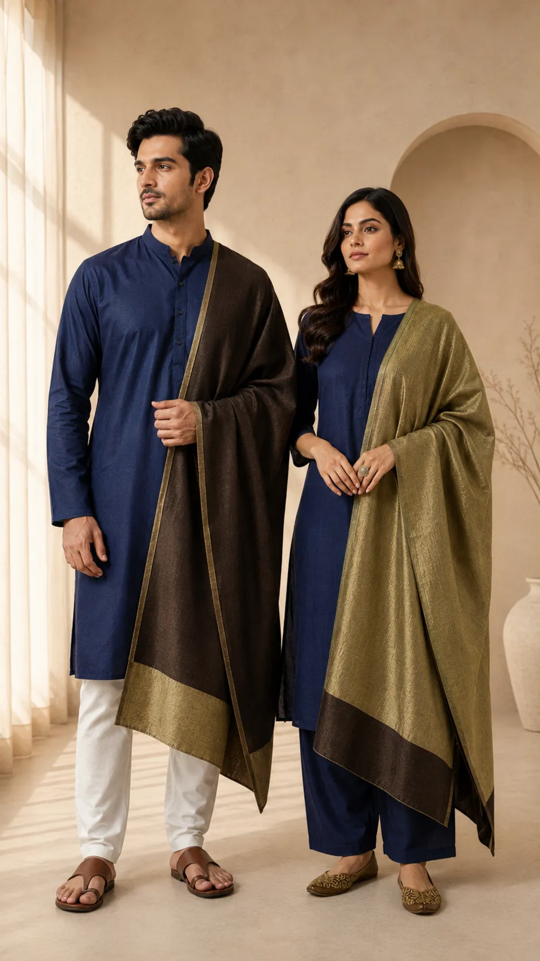 Reversible Moonlight Unisex Stoles With Curated Box Packaging