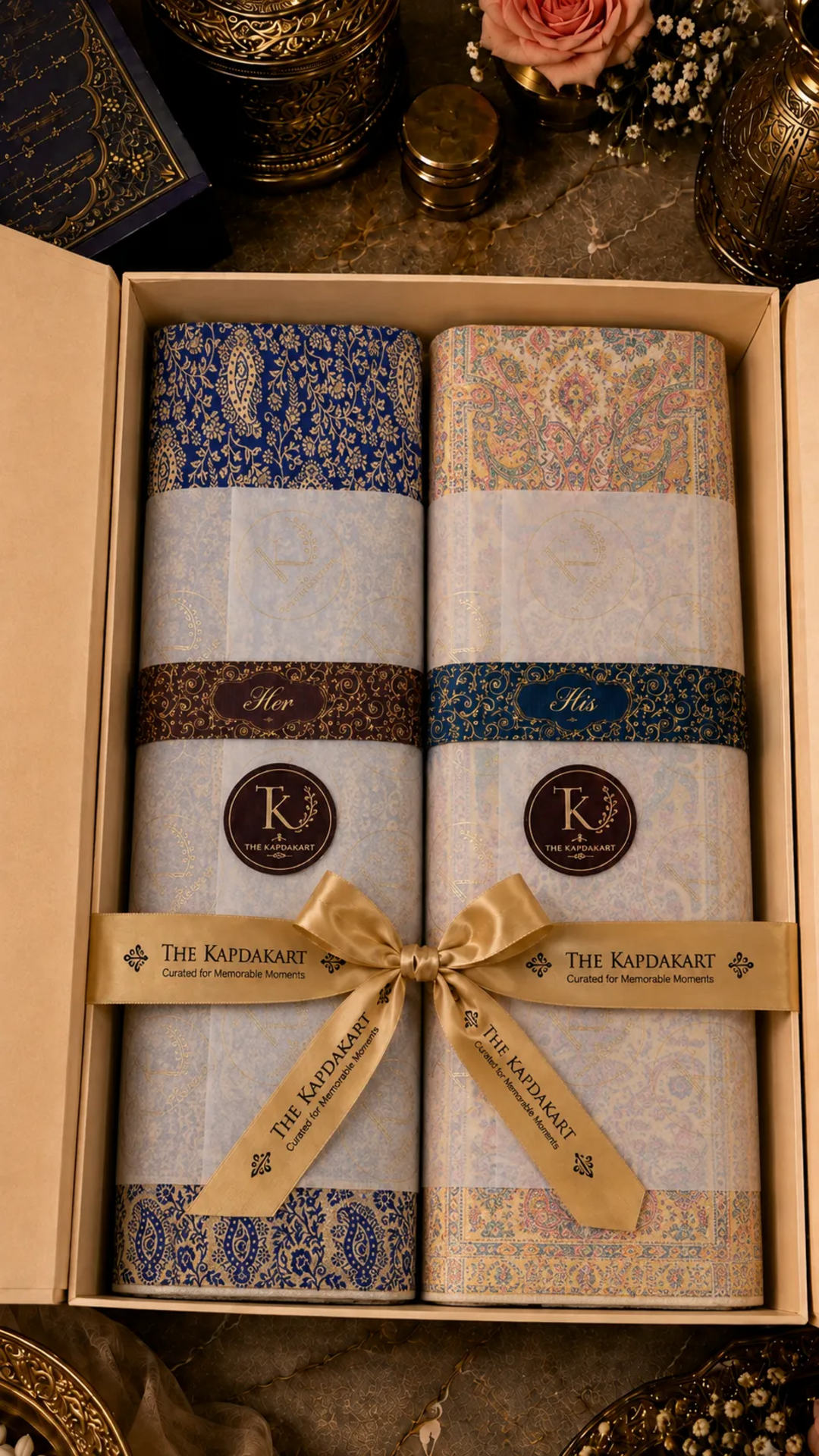 The Kapdakart His & Her Collection Of Semi Pashmina Stole with Premium Box Packaging