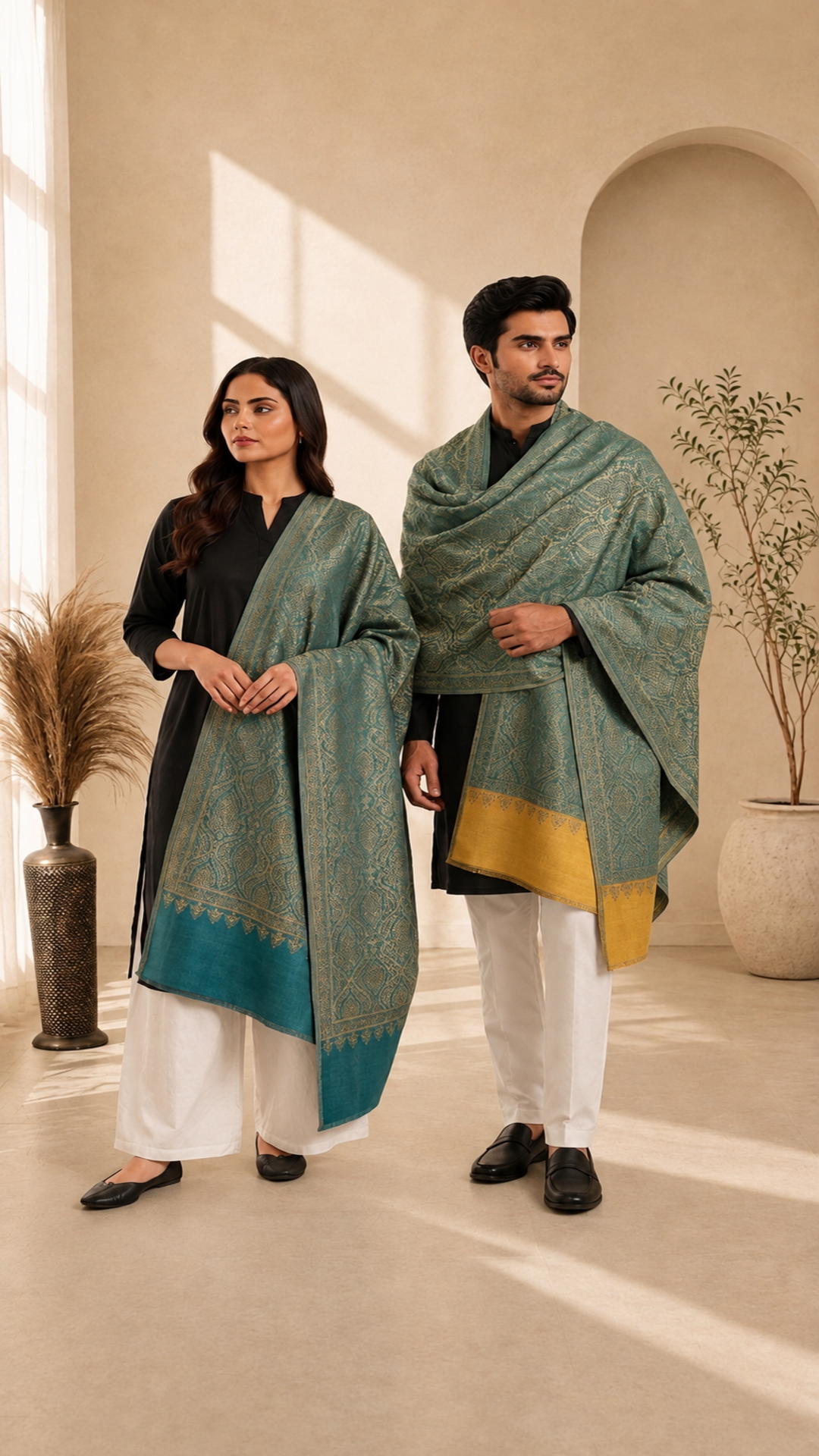 Reversible Moonlight Unisex Stoles - Pack of 1 With Curated Premium Box Packaging